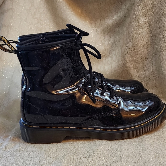 DR MARTENS GLITTER COMBAT BOOTS SZ 5 - Picture 10 of 10